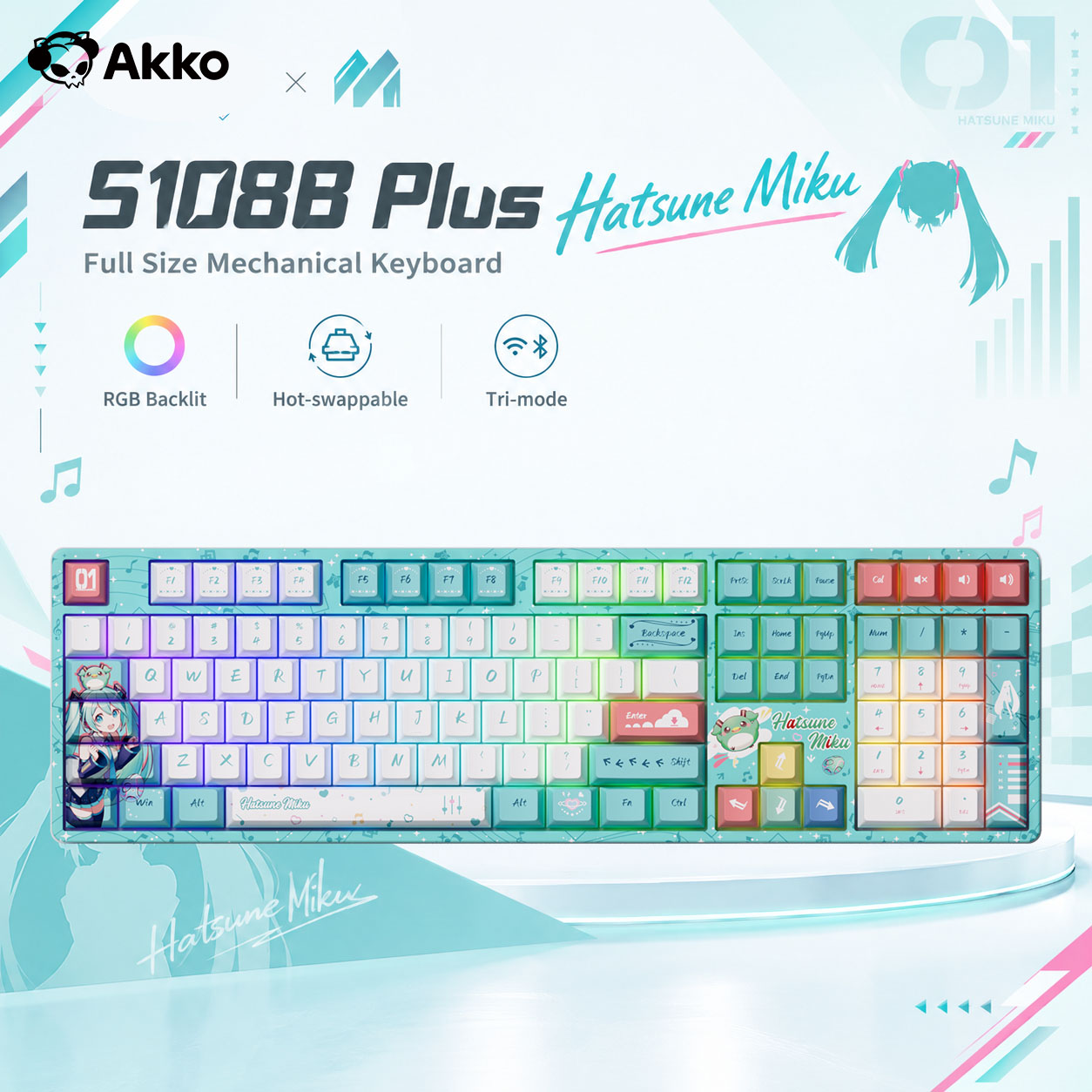 Clavier mécanique sans fil Akk - Gaming Keyboard Hot Swappable avis et prix