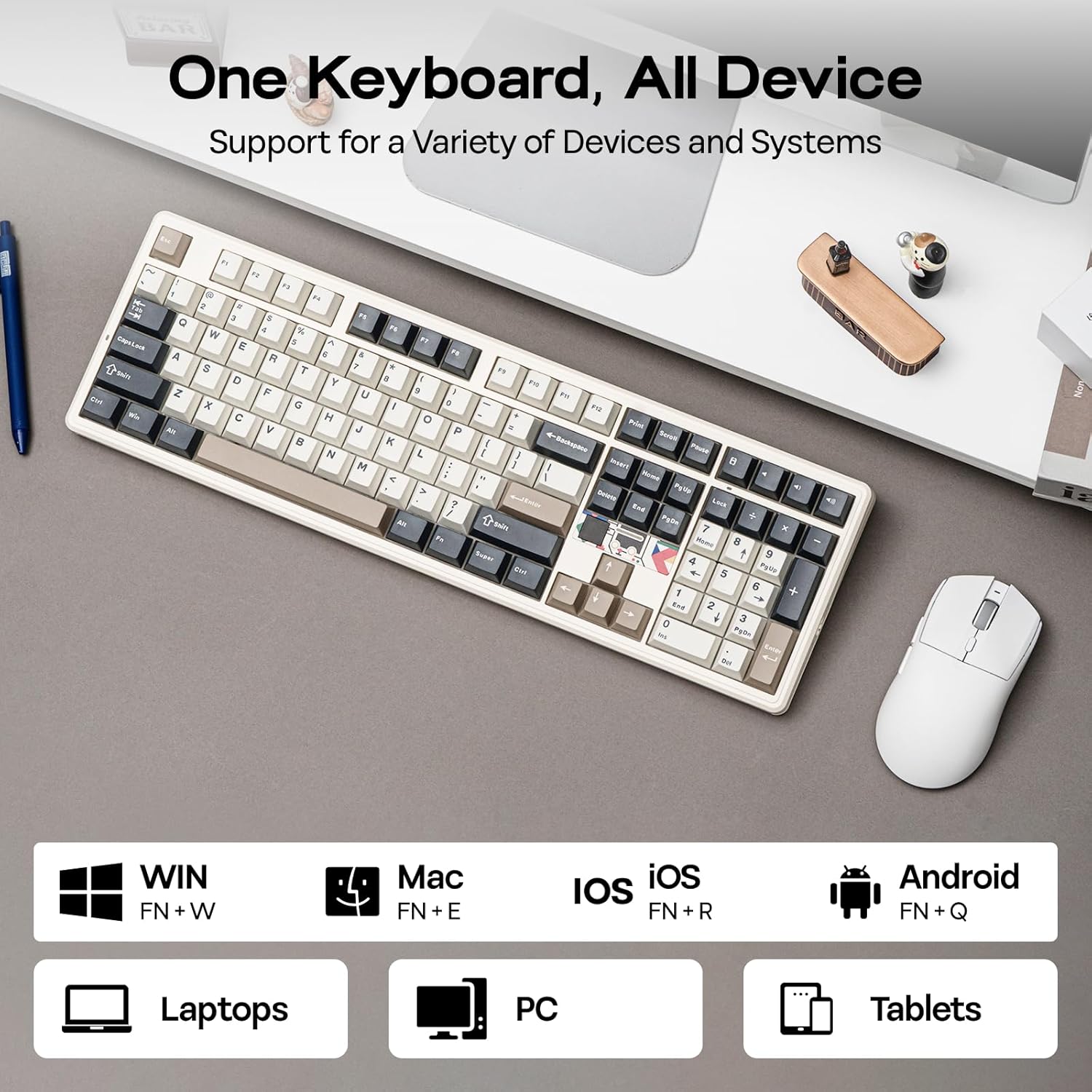 Clavier de jeu sans fil Aula F - Gaming Keyboard Hot Swappable avis et prix