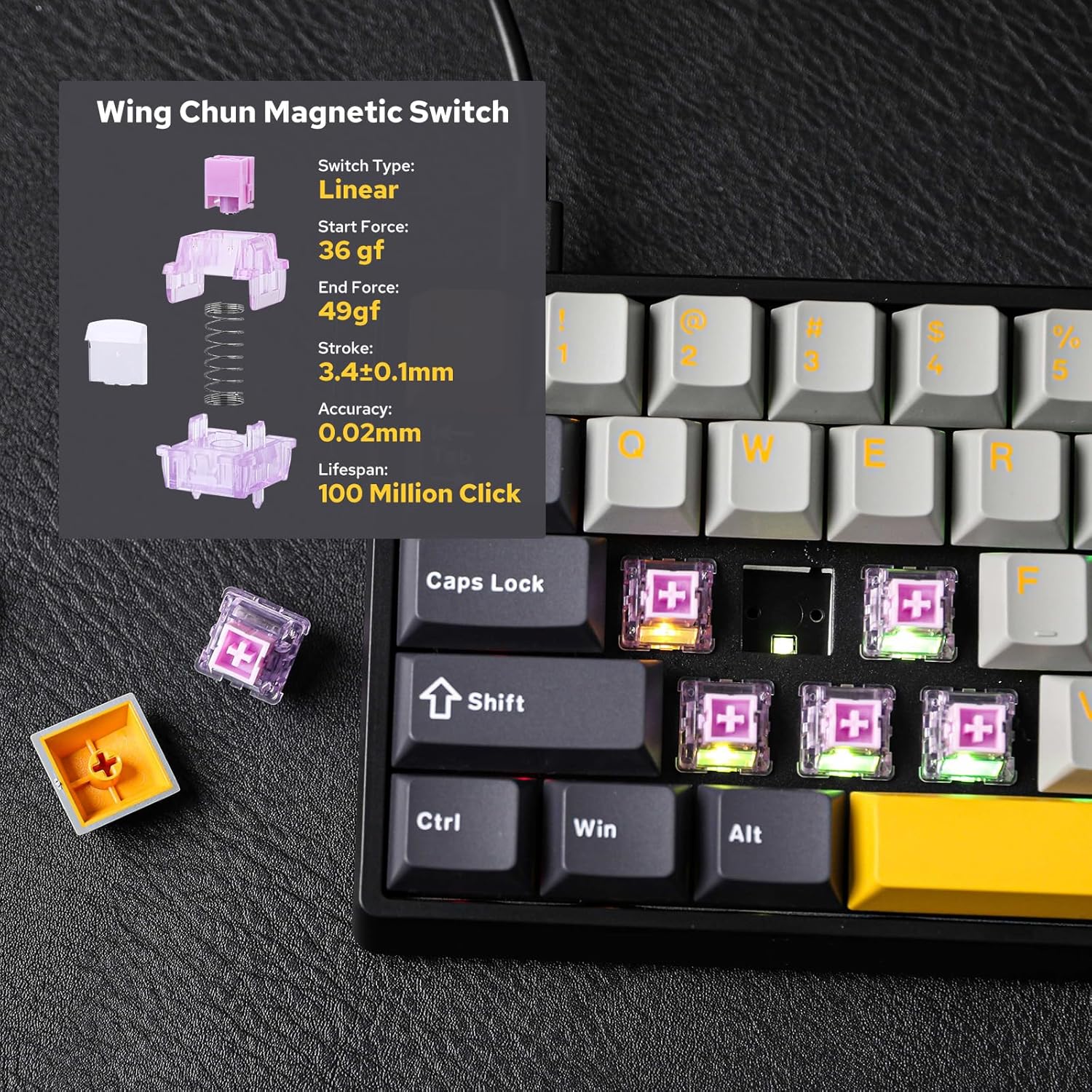 Clavier mécanique AULA WIN60 H - Gaming Keyboard Hot Swappable avis et prix